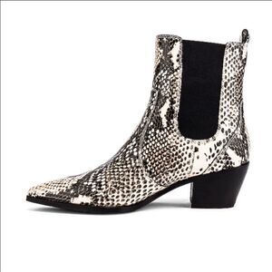 PAIGE Willa Roccia Snake Print Booties